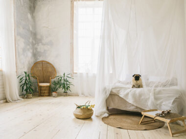 Chambre décoration naturelle bohème
