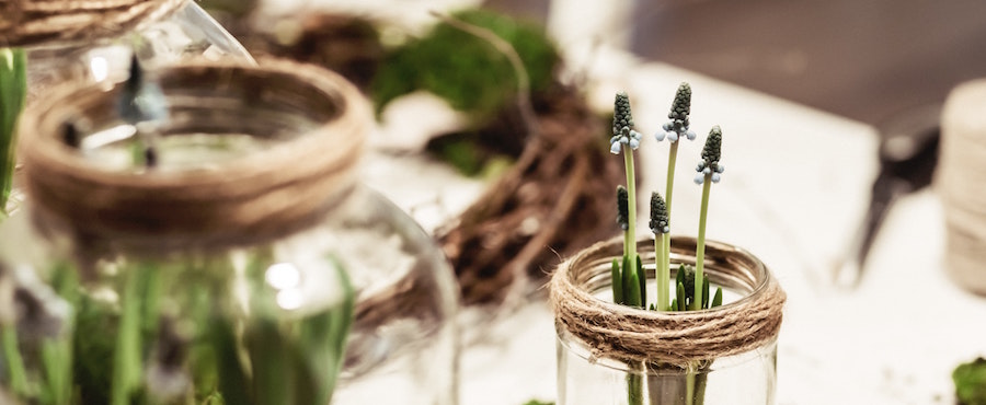 Mise en pot de fleurs