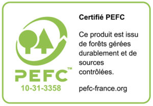 Logo certification forestière PEFC (Programme de reconnaissance des certifications forestières)