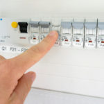 Rangée de fusibles d'un tableau électrique