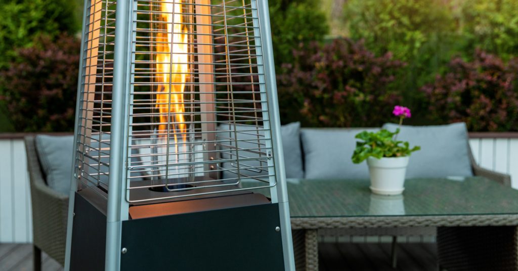 Chauffage extérieur pour terrasse d'automne