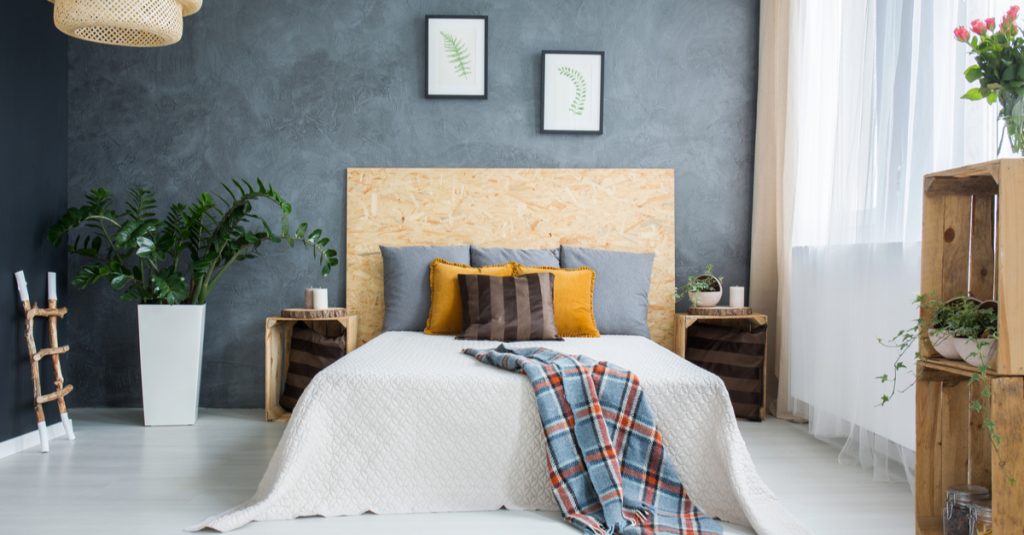 Tête de lit en panneau de bois aggloméré