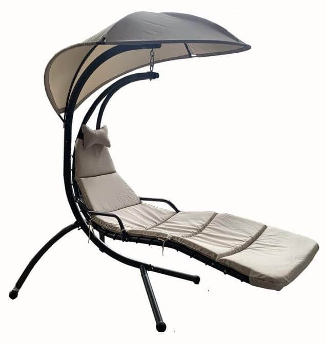 Lit suspendu jardin détente