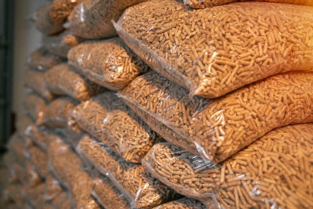 Stockage pellets en sacs pour poêle à granulés